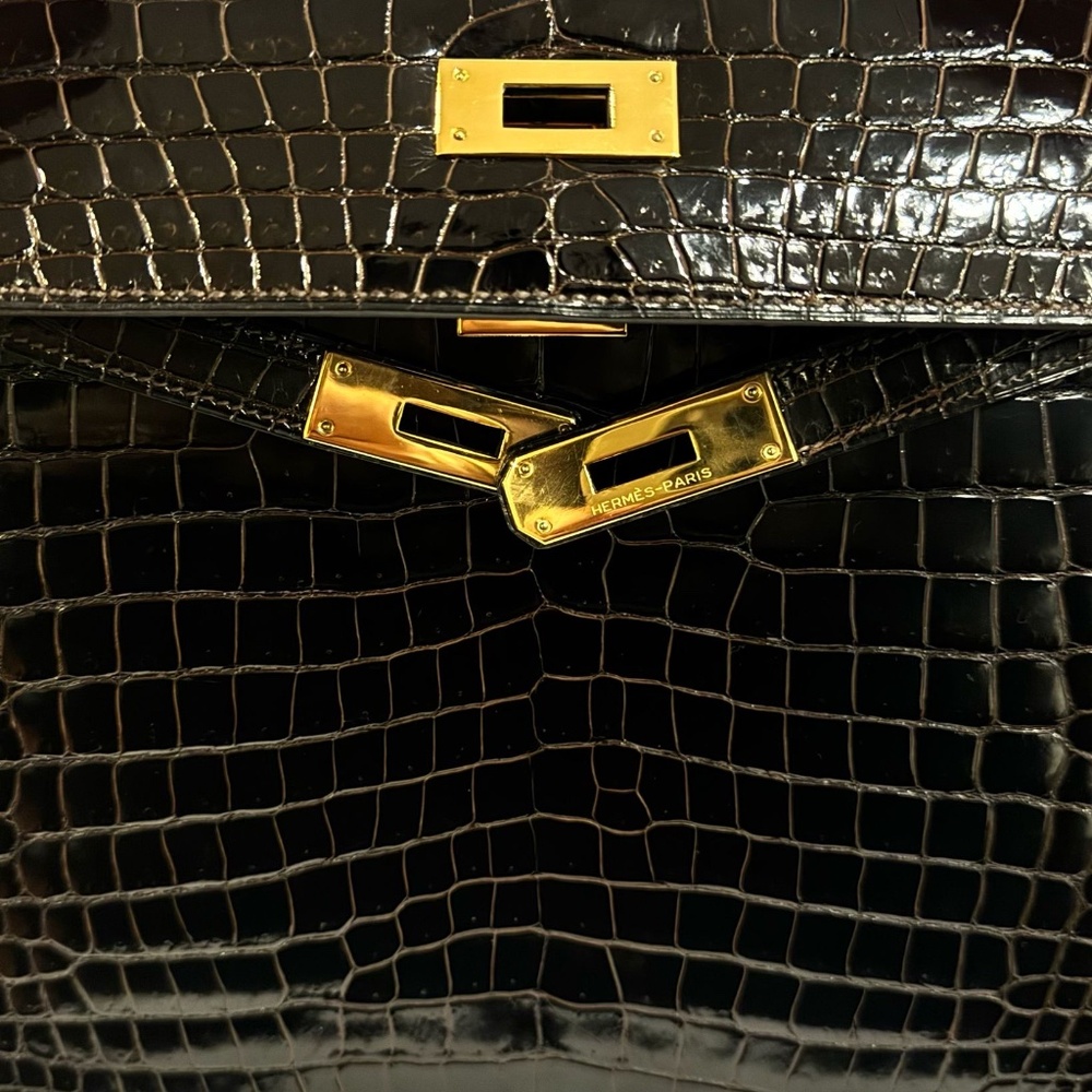 32 Hermes’ Kelly crocodilia vintage